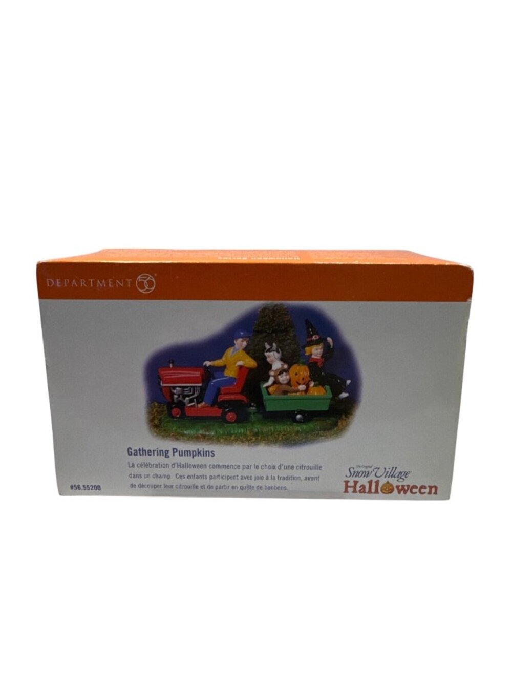 Halloween Collectible Figurine Department 56 Ceramic Gathering Pumpkins Scene